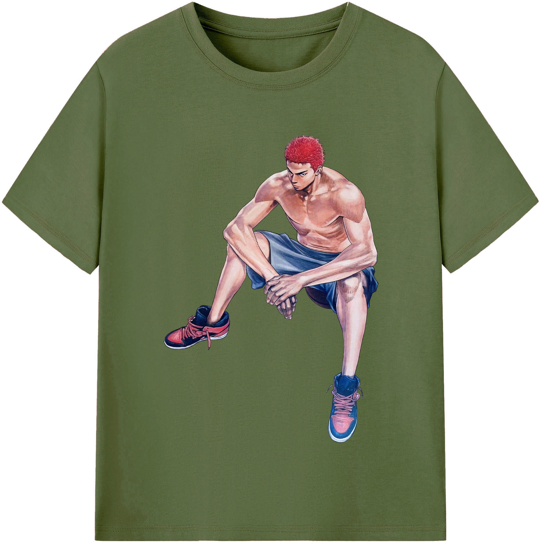SLAM DUNK／スラムダンク 綿100％半袖Tシャツ（フロントプリント）